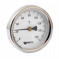 Термометр биметалл Watts F+R801 OR, 63 мм, 0-160°С с погружной гильзой 