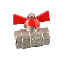Кран шаровый Ду20(3/4") В/В, бабочка, Lavita (F*FB 3/4)