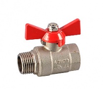 Кран шаровый Ду25(1") В/Н, бабочка, Lavita (M*FB 1)
