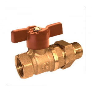 Кран шаровый американка Ду20(3/4") В/Н, бабочка, ROMMER Кран шаровый американка Ду20(3/4") В/Н, бабочка, ROMMER