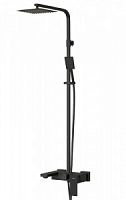Душевая система 35к MIXLINE ML2417 излив лейка 3 позиции +лейка "Тропический душ" ЧЕРНЫЙ (553213)