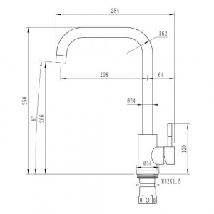 Смеситель для кухни 35к MIXLINE ML-GS12 (343) антрацит высок. излив (550663) фото 4 Смеситель для кухни 35к MIXLINE ML-GS12 (343) антрацит высок. излив (550663) фото 4