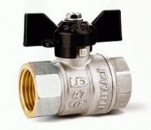 Кран шаровый Ду25(1") В/В, бабочка, латунь, Pу40, LD Pride