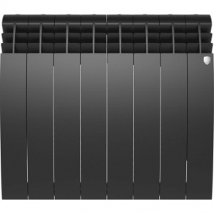 Радиатор биметаллический Royal Thermo BiLiner 500 /Noir Sable черный, 8 секций Радиатор биметаллический Royal Thermo BiLiner 500 /Noir Sable черный, 8 секций