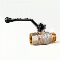 Кран шаровый Ду15(1/2") В/Н, рычаг, латунь, Pу40, LD Pride
