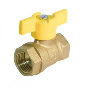 Кран газовый Ду15(1/2") шаровый, В/В, бабочка Кран газовый Ду15(1/2") шаровый, В/В, бабочка