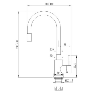 Смеситель для кухни 35k MIXLINE MLSS-0325 СЕРЫЙ гибкий силиконовый излив, п/гайку САТИН (542381) фото 2 Смеситель для кухни 35k MIXLINE MLSS-0325 СЕРЫЙ гибкий силиконовый излив, п/гайку САТИН (542381) фото 2