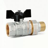 Кран шаровый американка Ду25(1") В/Н, бабочка, латунь, Pу40, LD Pride