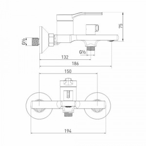 Смеситель для ванны 35k MIXLINE ML40-01 "Флэт" (553904) фото 4 Смеситель для ванны 35k MIXLINE ML40-01 "Флэт" (553904) фото 4