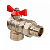 Кран шаровый угловой американка Ду15(1/2") ROMMER