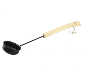 Черпак из оксидированной стали 0,2л., ручка липа (МЧ-3) Черпак из оксидированной стали 0,2л., ручка липа (МЧ-3)